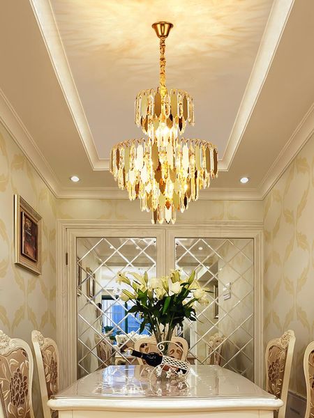 

pendant lamps light luxury chandelier crystal simple restaurant creative personality net red bar lamp