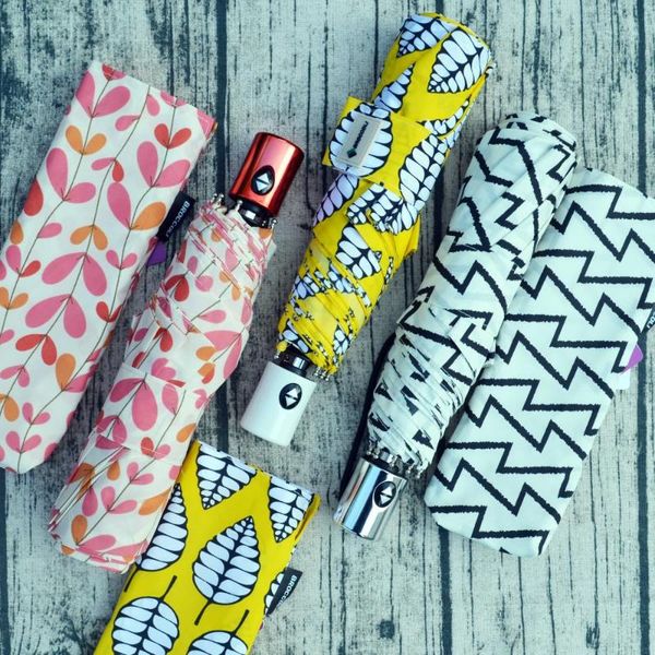 

umbrellas 1 pcs printed anti-uv waterproof umbrella rain women gift mini pocket parasol kids guarda chuva