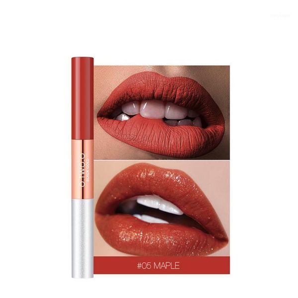 

lip gloss double-end moisturizing portable gift lipstick women non-stick cup pearly-lustre matte clear long lasting for o.two.o1