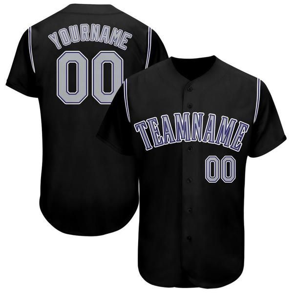 

custom black gray-purple baseball jersey, Blue;black