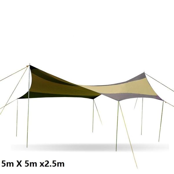 

summer party tent outdoor canopy 98% uv block sun shade sail garden patio awning sunscreen 5mx5m extra wideth tents and shelters