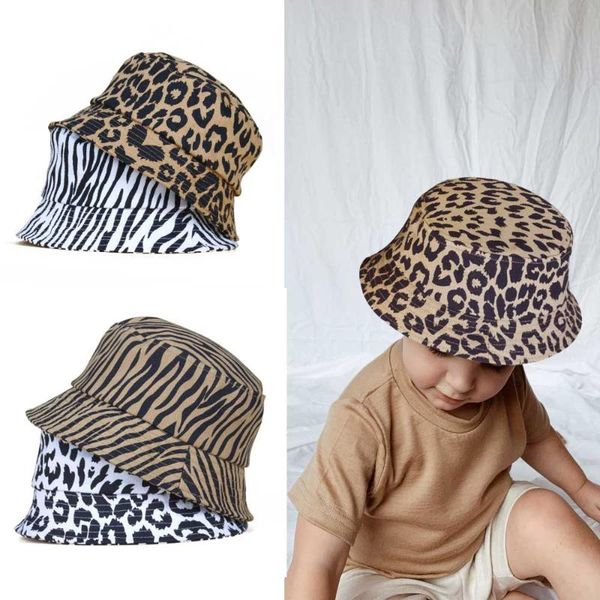 

caps & hats summer boys girls leopard children's bucket hat baby intant toddler sun visor cap child beach outdoor fisherman beanies, Yellow