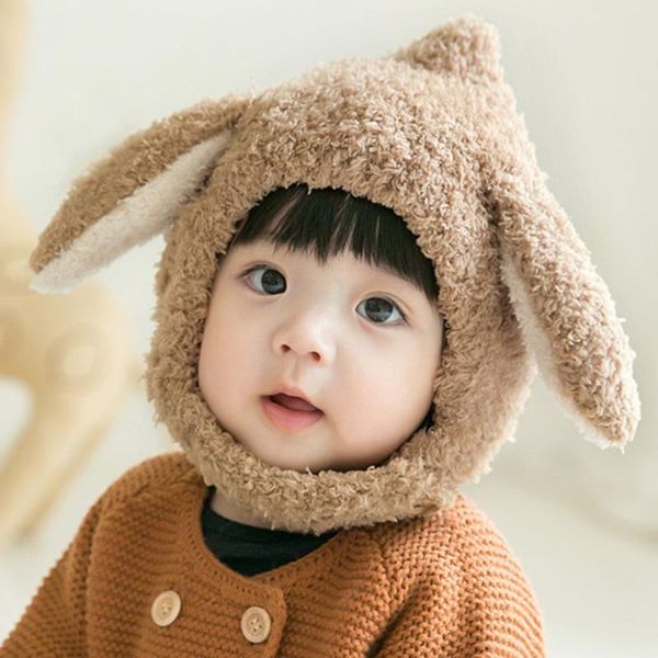 

caps & hats baby ears hat toddler infant autumn winter knitted for children beanie accessories pography props, Yellow