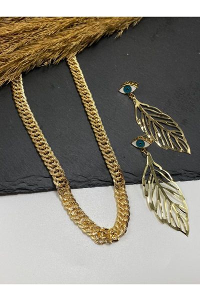 

earrings & necklace women's fashion jewelry leaf sets, Silver