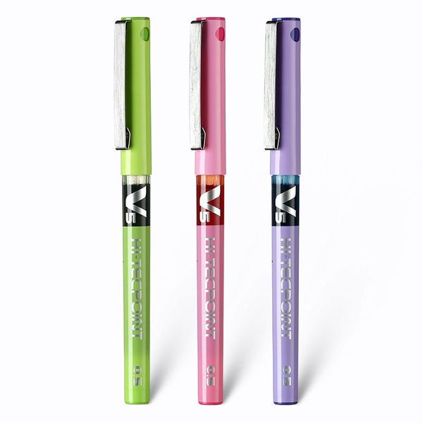 

gel pens 5pcs japan pilot pen bx-v5 direct-fluid-roller 0.5 black signature