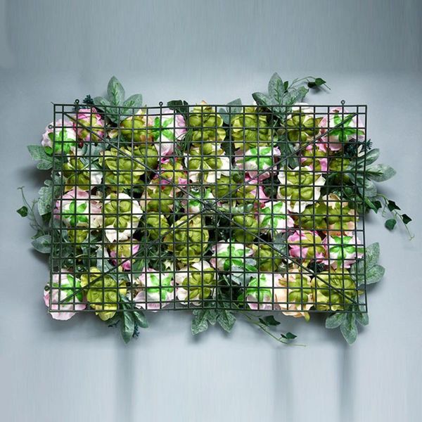 

party decoration artificial flower wall road lead hydrangea peony rose mat wedding arch pavilion corners decor floral