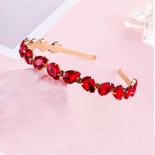 

hair clips & barrettes women rhinestone hairbands water drop crystal tiaras trendy headbands bridal crown wedding accessories jewelry gift, Golden;silver