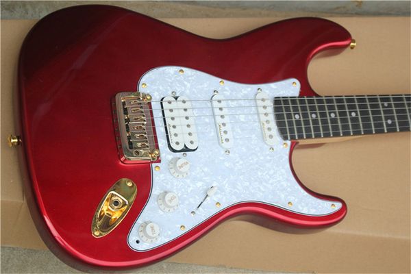 

apple red st electric guitar,chrome hardware,factory direct