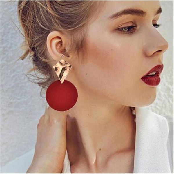 

dangle & chandelier vintage drop earrings for women gold / silver color round big geometric 2021 fashion earring jewelry gift