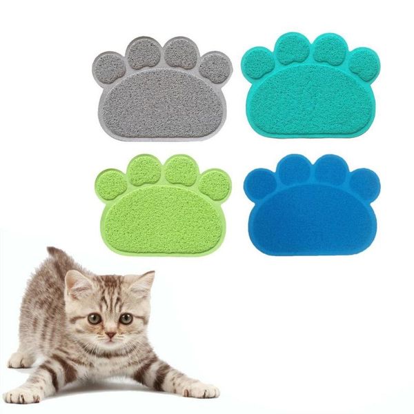

cat beds & furniture litter mat print feeding bowl placemat bed pads non-slip waterproof trapper mats accessories