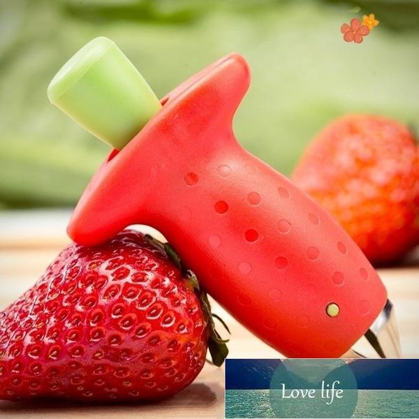 Gambo di fragola Foglia Foglie Strumenti di rimozione sgusciatura Rimozione frutta Corer Tool Gadget da cucina Taglierina Colore rosso OWB8905 Design esperto di prezzi di fabbrica Qualità Ultimo stile