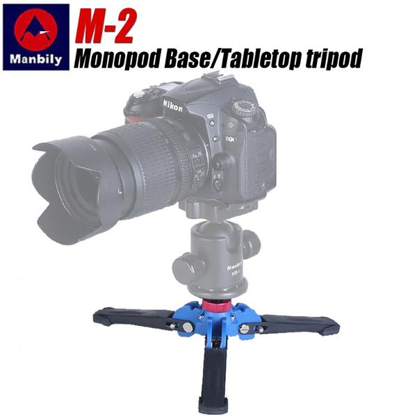 

manbily m-2 mini tabletripod monopod stand base support with 3/8" screw for video dslr camera head cellphone tripods