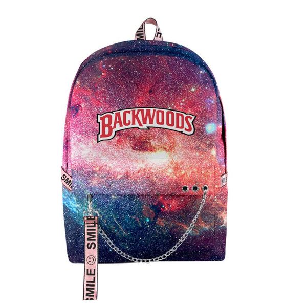 

backpack boys girls backpacks cigars backwoods sky stars 3d print teenage students school bags key accessories chain travel