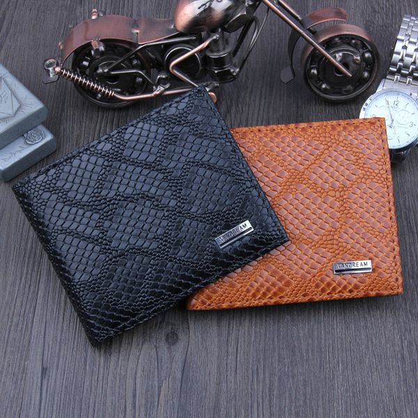 

wallet solid snake skin men's pu leather fashion 20% off, Red;black