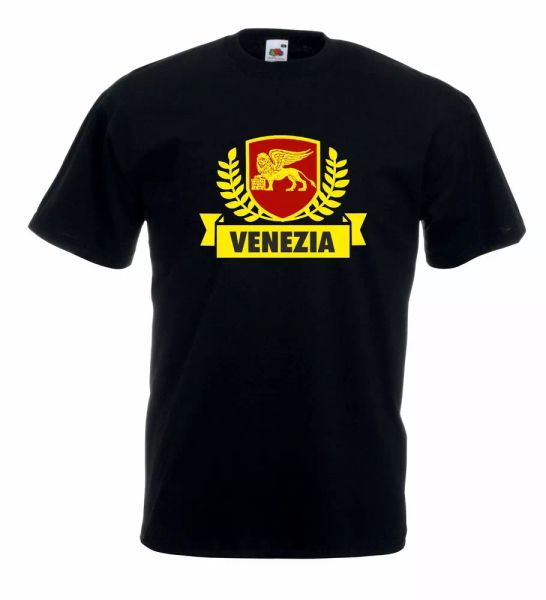 

t-shirt j1533 venice city veneto lion san marco, White;black