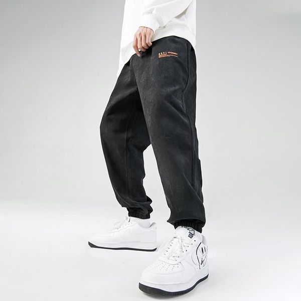 

men's pants 2021 spring ins jane bound feet harlan sports long trendy casual, Black
