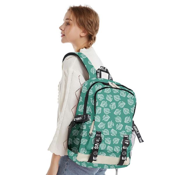 

backpack animal crossing women men schoolbag teenager children boys girls oxford waterproof laptravel