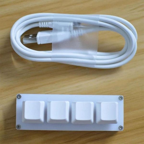 

keyboards portable keyboard body 4-key usb mini mechanical diy custom shortcut macro programmable keypad