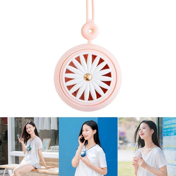 

fans & coolings hanging neck small fan, usb charging student outdoor portable handheld daisy fan for travel and play
