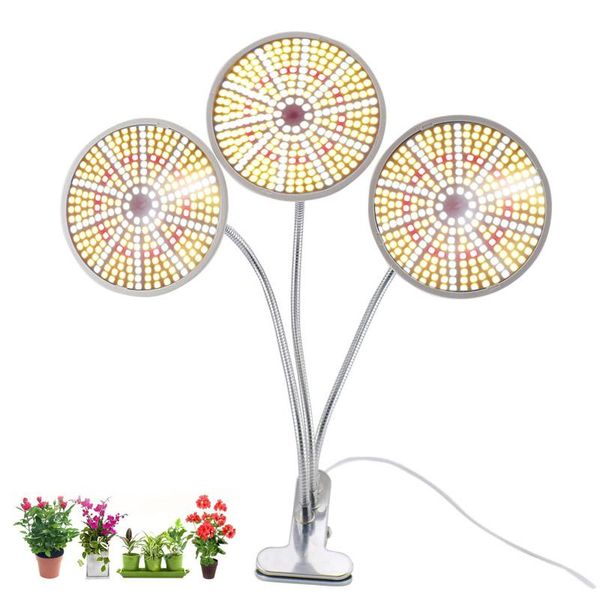 

grow lights 1/2/3 head 290 full spectrum led light plant bulb veg flower growing greenhouse hydro sunlight phyto lamp indoor box