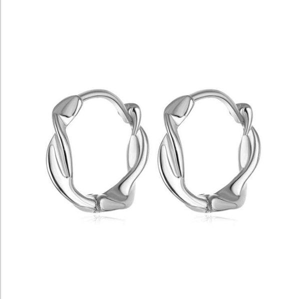 

simple waves circle hoop huggie earrings dymfe050 fashion gift national style women diy jewelry earring, Golden;silver