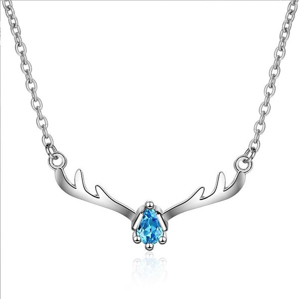 

pendant necklaces necklace women statement luxury stainless steel cute crystal link chain harajuku fashion choker jewelry kpop accessories, Silver