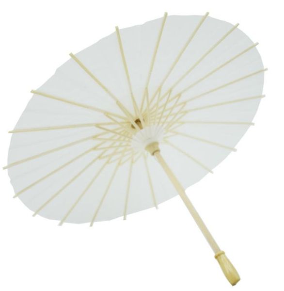 

2021 new wedding bride parasols white paper umbrella wooden handle japanese chinese craft umbrella 40cm 60cm diameter wedding umbrellas
