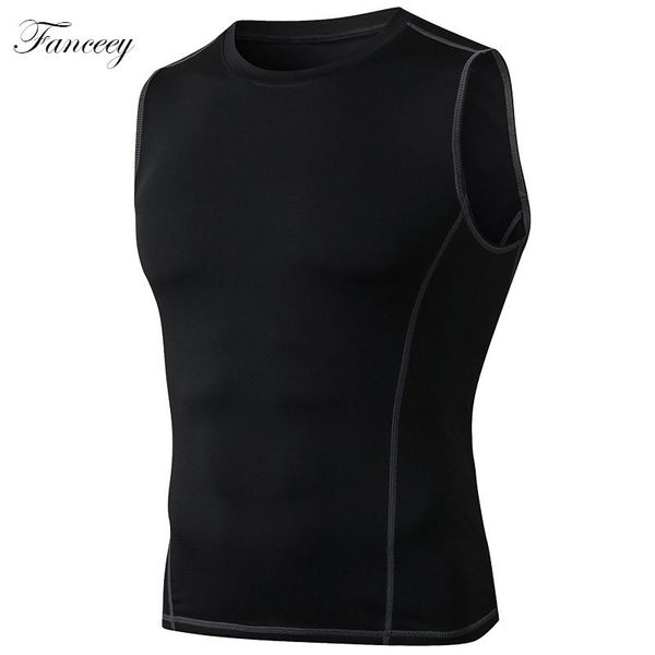 

fanceey sweat men's tank quick dry slim fit sleeveless t-shirt bodybuilding sport fitness running vest cycling bicycle jerseys, Black;blue