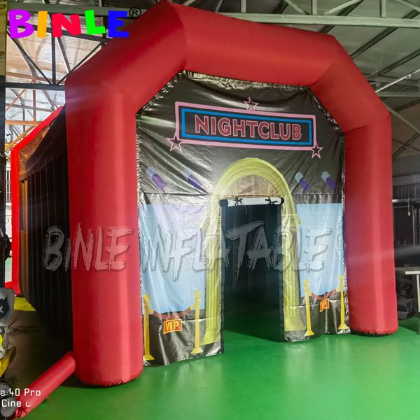 

4.5x4.5m oxford reuseable black night club party tent pub disco inflatable nightclub for sale, Black;white