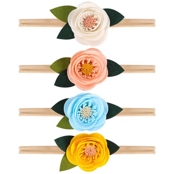 

girls hair accessories baby headbands diy flower childrens headband rose nylon hairband infant head bands kids accessory b6961, Slivery;white