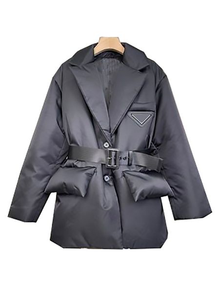 

designer brand ladies down jacket lapel vneck, upper body, warm and wind-resistantcomfortable soft design generous concise, Black
