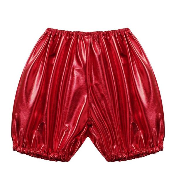 

shorts girls fashion children's clothing shiny metallic pants solid color baby all-match short, Black