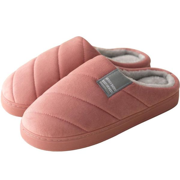 

autumn and winter cotton slippers for men women couples 2021 indoor outdoor non-slip home warm cloth, Black