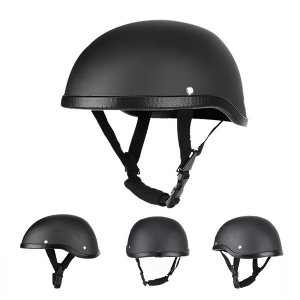 Mezzo casco da motociclista vintage estivo a faccia aperta antivento unisex design semplice pilota da motociclista Chopper