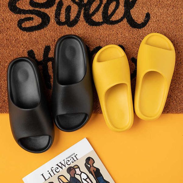 

2021 new women's summer indoor soft soled lovers' thick soled sandals ysj, Black