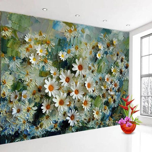 

wallpapers custom 3d po wallpaper murals floral stereoscopic oil painting living room tv backdrop wall papers home decor prints art