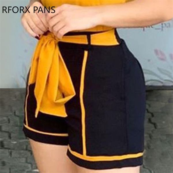 

colorblock knotted spaghetti strap romper, Black;white