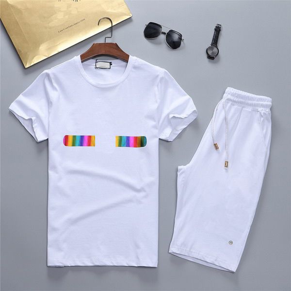 

men's tracksuits retro ethnic style sets summer casual short sleeve 2 piece set t-shirt and shorts can separate sell 2021 tracksuit for, Gray