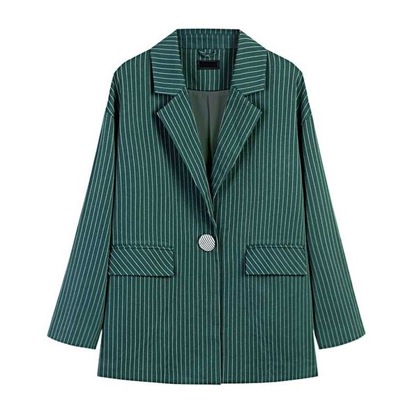 

women's trench coats 2021 loose casual back patch striped net red small suit, Tan;black