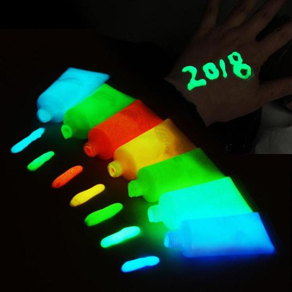 

party decoration 2021 glow neon face body paint fluorescent bright fluo irradiate luminescent makeup bar nightclub supplies
