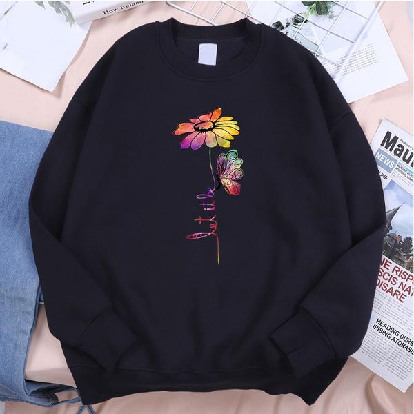 

men's hoodies & sweatshirts picture of butterfly flowers tracksuit let it be individual design clothes autumn harajuku ropa hombre male, Black