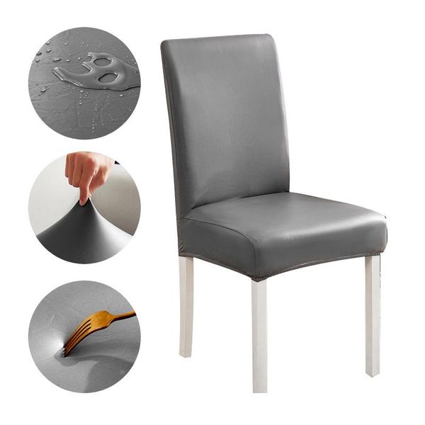 

chair covers waterproof pu cover slipcover removable anti-dirty computer spandex split seat universal office anti-dust armchair