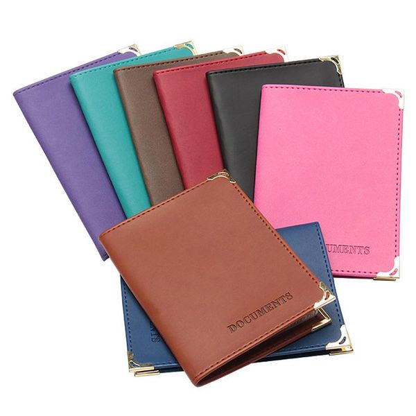 

card holders golden copper horn driver's license holder matte plain weave solid color driving document cover no zipper, Brown;gray