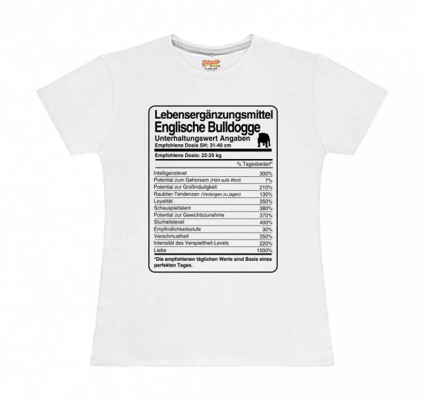 

T-Shirt Womens dose English Bulldog Life Supplements by siviwonder, Mainly pictures