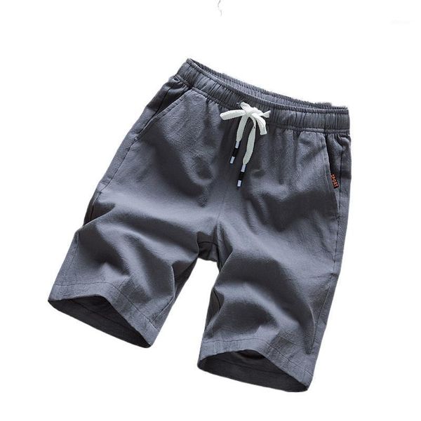 

2021summer men's shorts solid color sports leisure loose five-point pants beach mens clothing for men, White;black