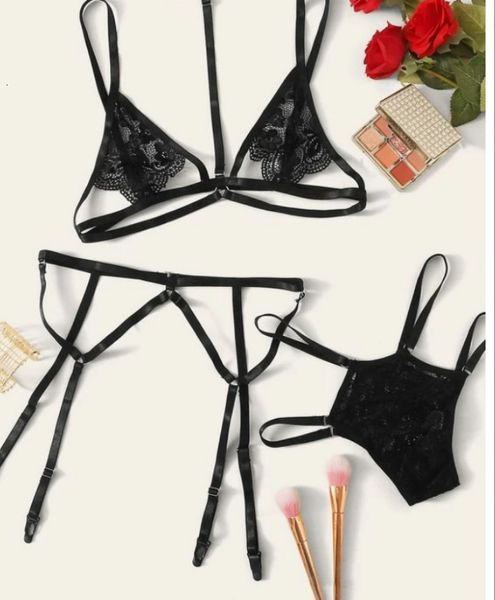 

lace pajamas perspective temptation underwear, Black;white