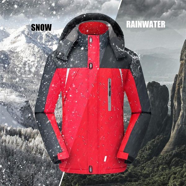 

men's jackets winter men ski jacket parka thermal fleece coats snowboard windbreaker jaqueta windproof waterproof 5xl, Black;brown