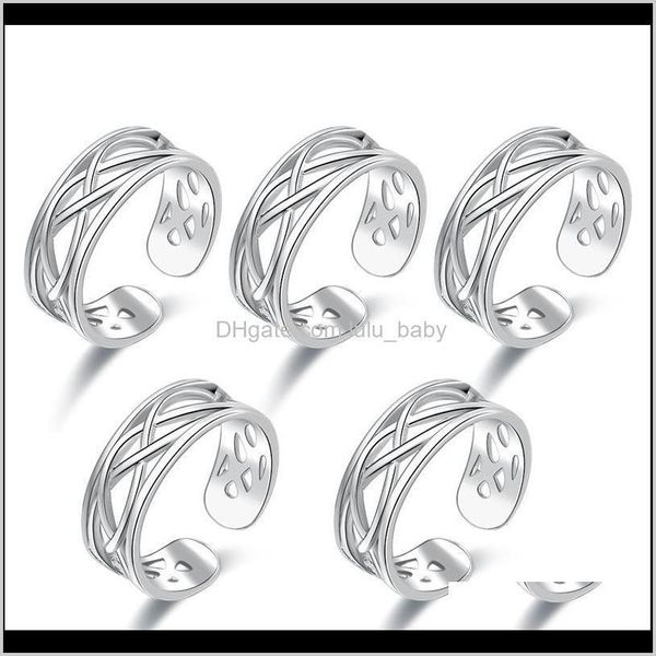 Toe Body Jewelry Drop Delivery 2021 5 Sier Charming Foot Rings, Womens Rings Xe9Wm