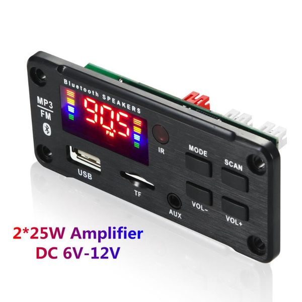 

& mp4 players dc 6v 12v 50w mp3 decoder board bluetooth v5.0 car player usb recording module fm aux radio for speaker handsfree