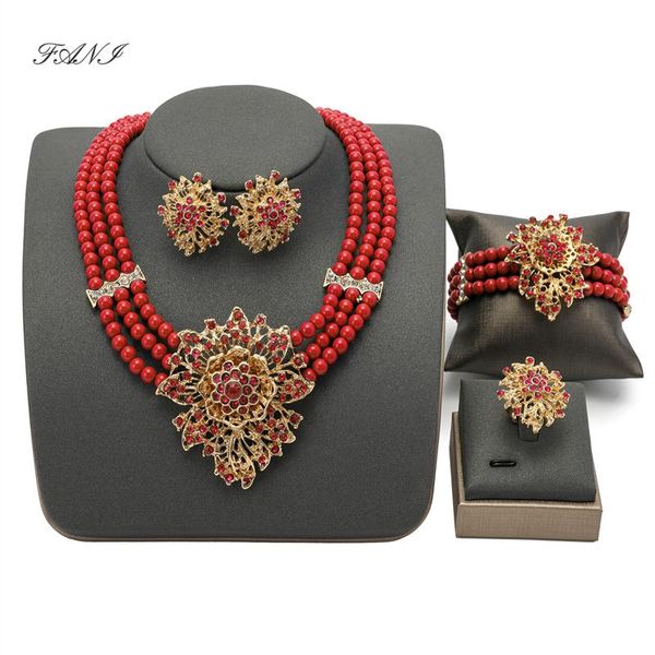 

earrings & necklace fani 2022 dubai gold colorful jewelry set nigerian women wedding bridal accessories african beads costume design, Silver